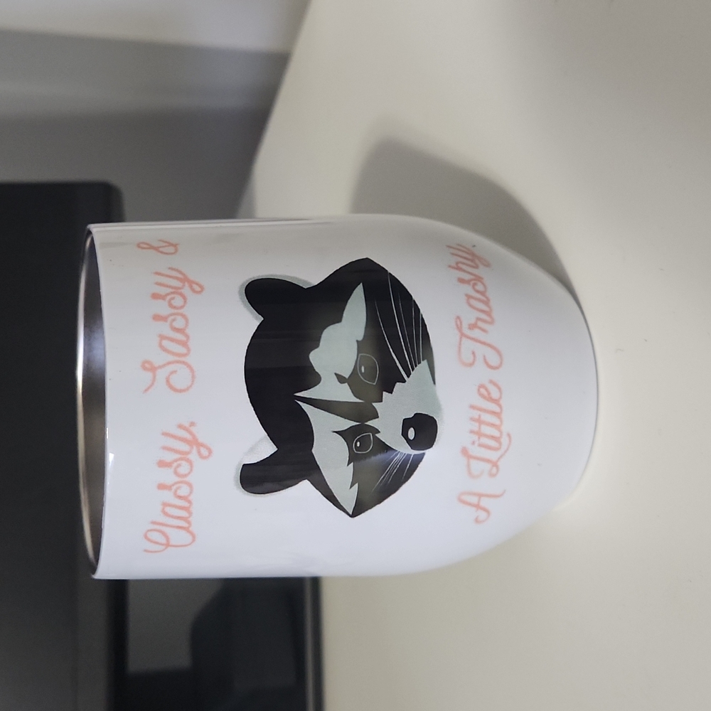 Trash Panda 12oz wine glass